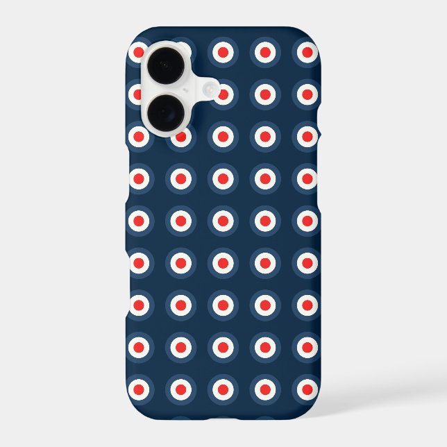 Polka Dot Pattern - Blue Red White (Back)