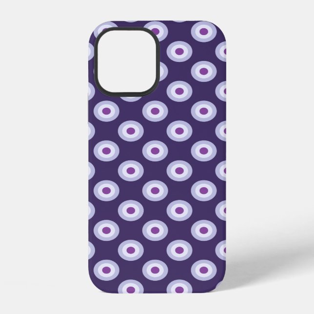 Polka Dot Pattern - Blue Violet Purple Lavender iPhone Case (Back)