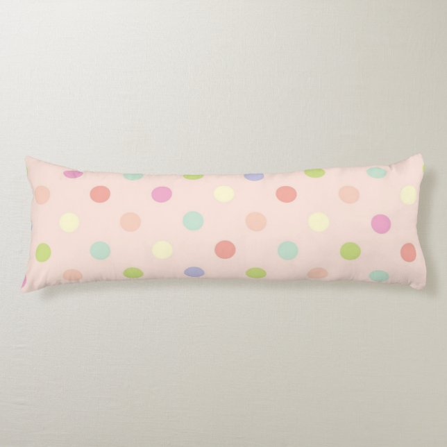 Polka dot pattern body pillow (Front)