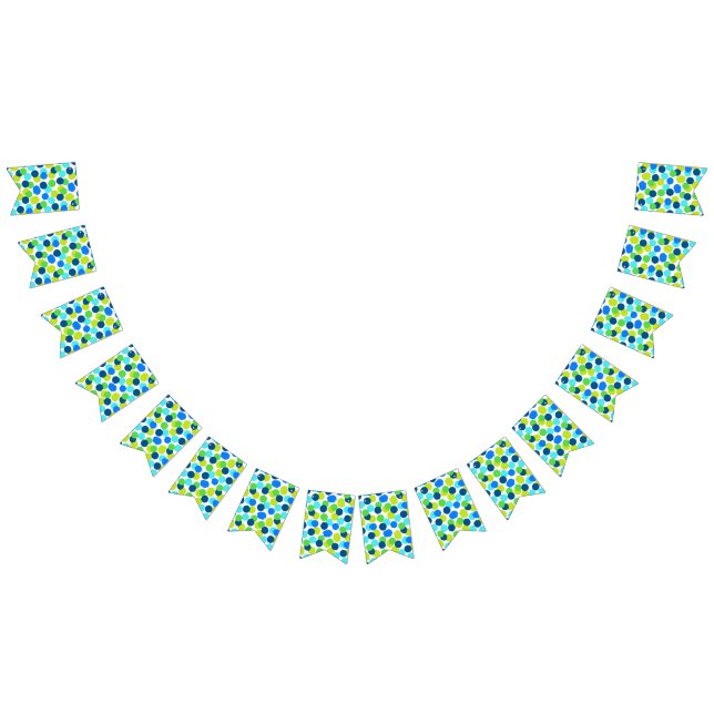 Polka dot pattern bunting flags (All)