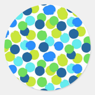 Polka dot pattern classic round sticker