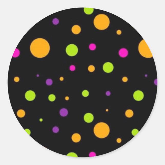 Polka dot pattern classic round sticker (Front)