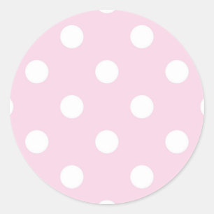 Polka dot pattern classic round sticker