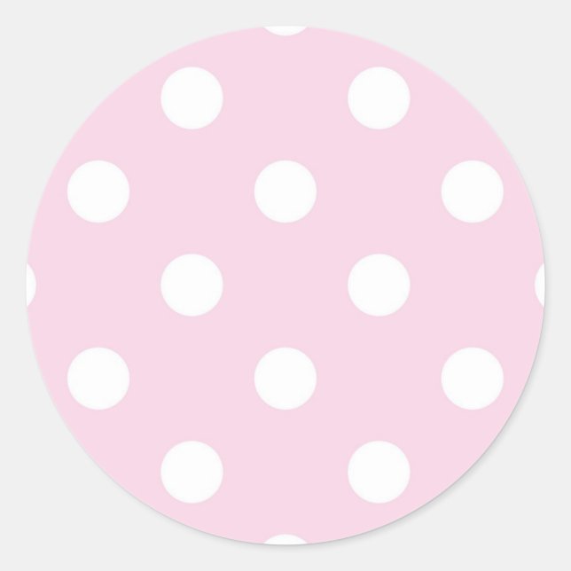 Polka dot pattern classic round sticker (Front)
