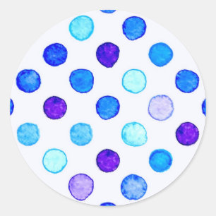 Polka dot pattern classic round sticker