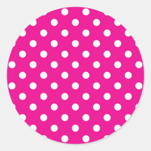 Polka dot pattern classic round sticker