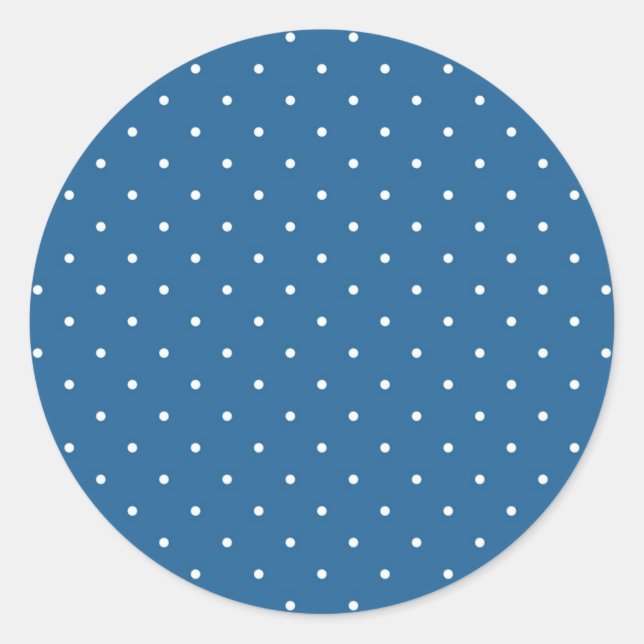 Polka dot pattern classic round sticker (Front)