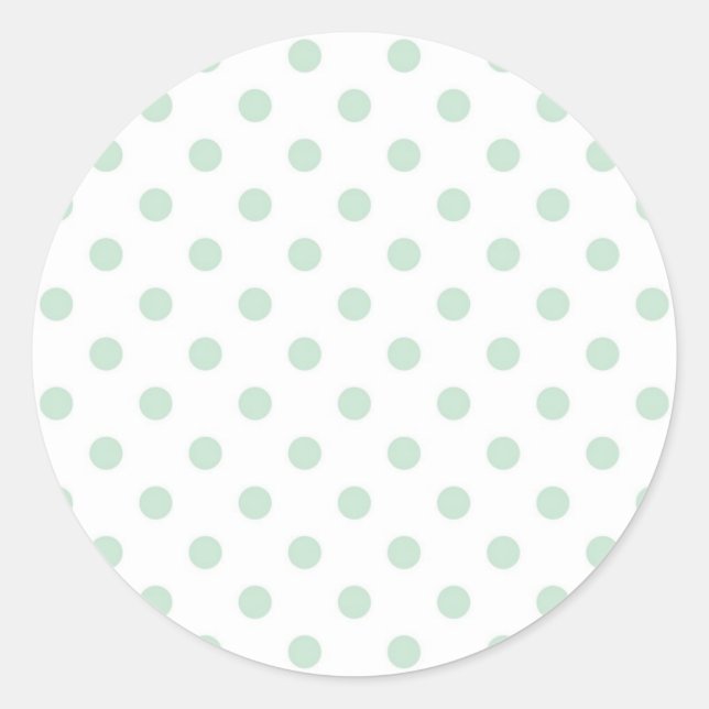 Polka dot pattern classic round sticker (Front)