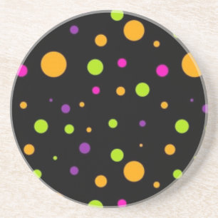 Polka dot pattern coaster