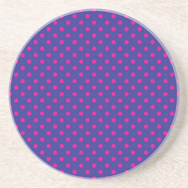 Polka dot pattern coaster (Front)