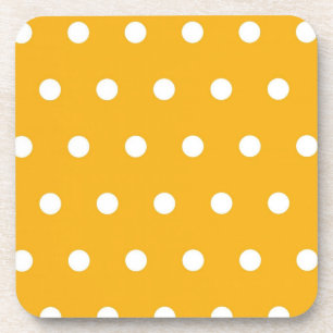Polka dot pattern coaster