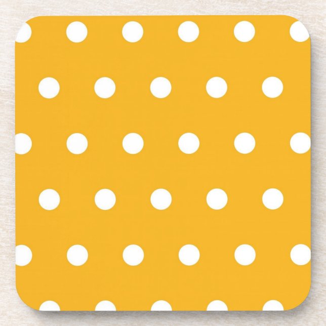 Polka dot pattern coaster (Front)