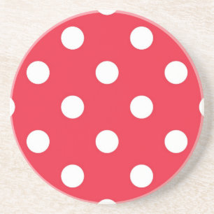 Polka dot pattern coaster