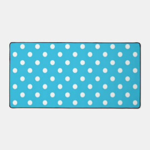 Polka dot pattern desk mat