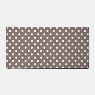 Polka dot pattern desk mat