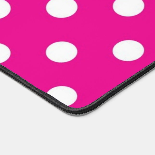 Polka dot pattern desk mat (Corner)