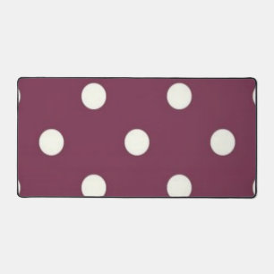 Polka dot pattern desk mat