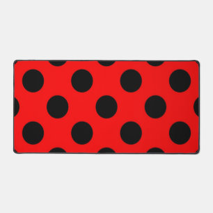 Polka dot pattern desk mat