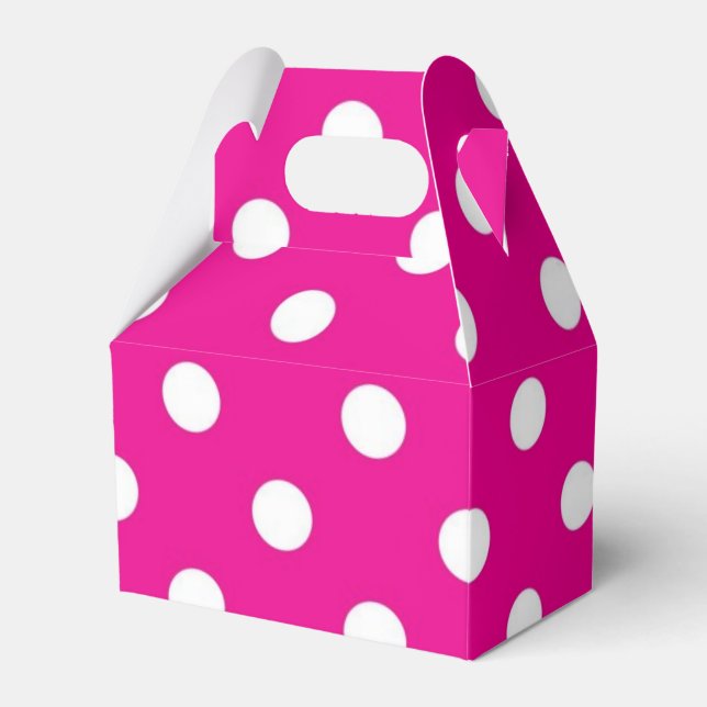 Polka dot pattern favor box (Front Side)