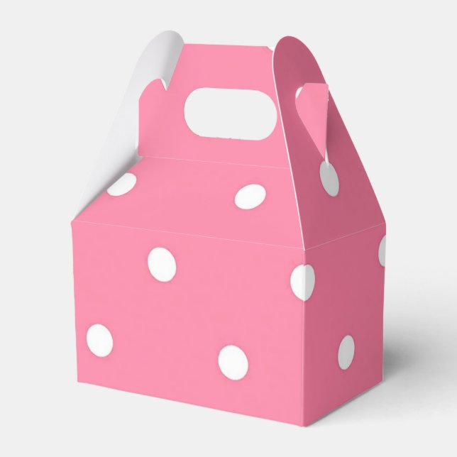 Polka dot pattern favor box (Front Side)