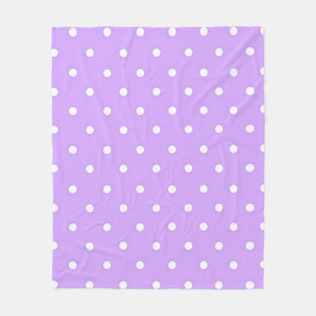 Polka dot pattern fleece blanket (Front)
