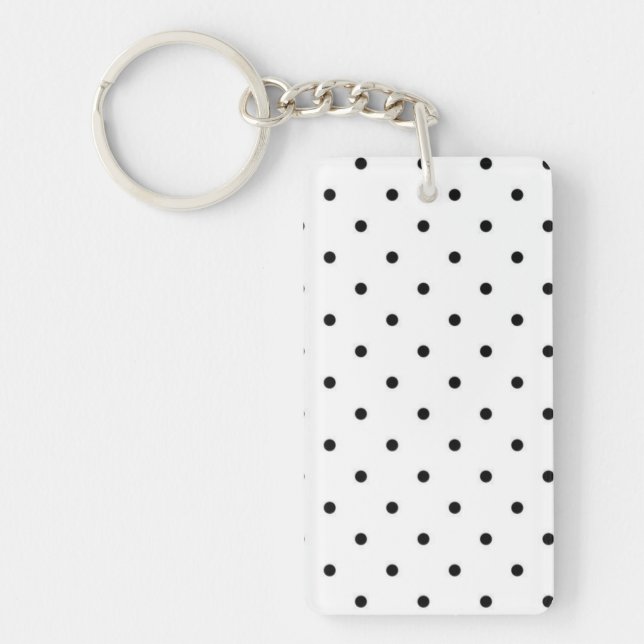 Polka dot pattern keychain (Front)