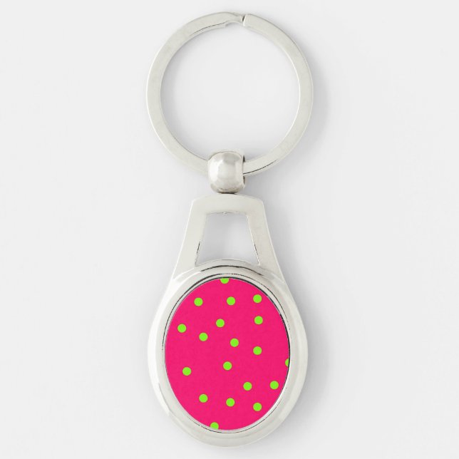 Polka Dot Pattern Keychain (Front)