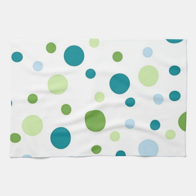 Polka dot pattern kitchen towel (Horizontal)