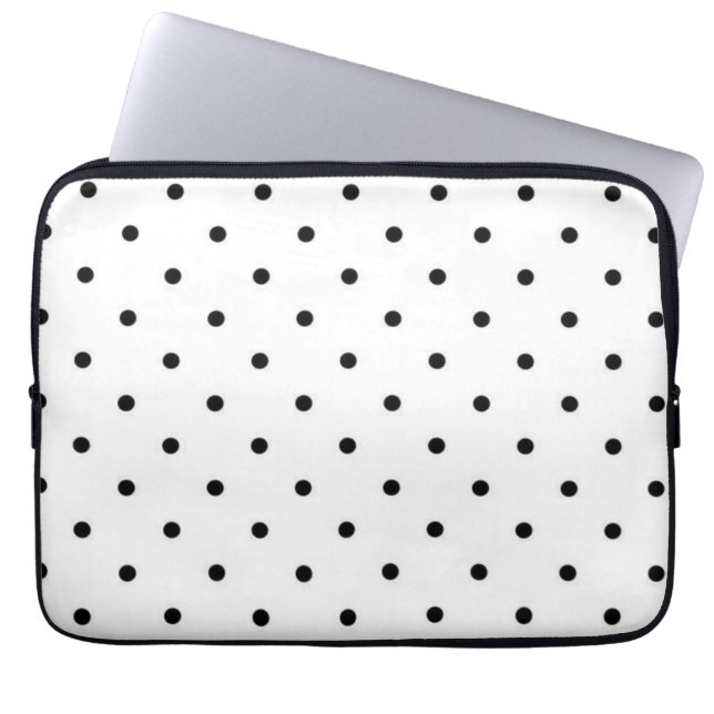 Polka dot pattern laptop sleeve (Front)