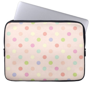 Polka dot pattern laptop sleeve