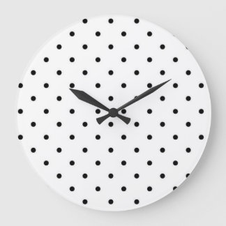 Polka dot pattern large clock