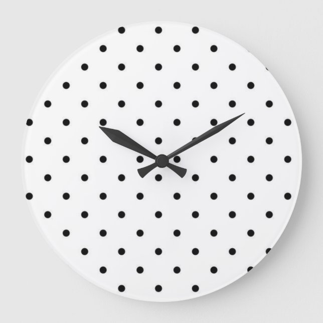 Polka dot pattern large clock (Front)