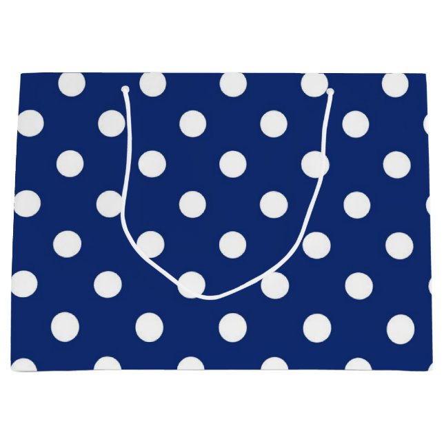 Polka dot pattern large gift bag (Front)