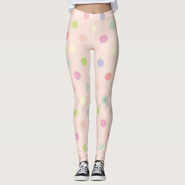Polka dot pattern leggings (Front)