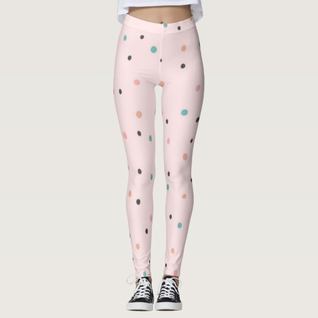 Polka dot pattern leggings (Front)