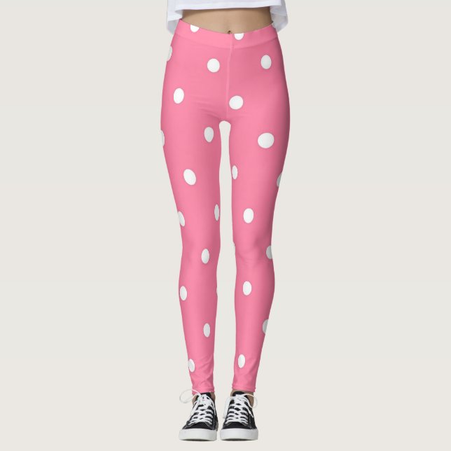 Polka dot pattern leggings (Front)