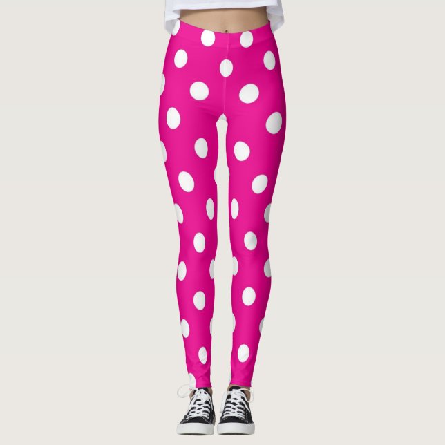 Polka dot pattern leggings (Front)