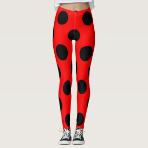 Polka dot pattern leggings