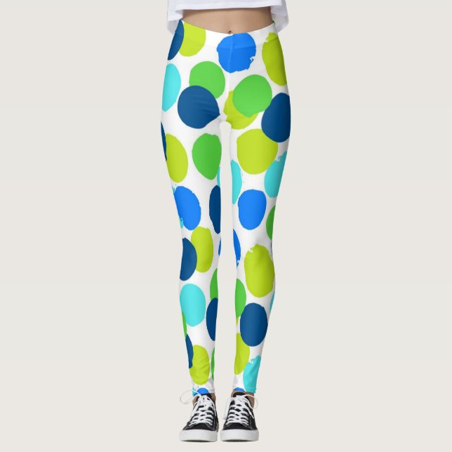 Polka dot pattern leggings (Front)