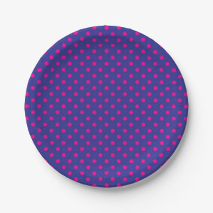 Polka dot pattern paper plate