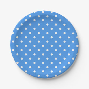 Polka dot pattern paper plate