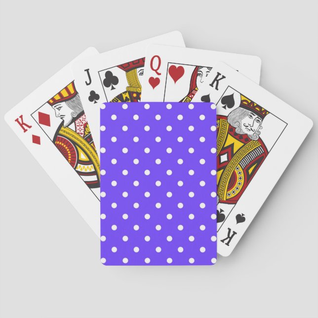 Polka dot pattern playing cards (Back)