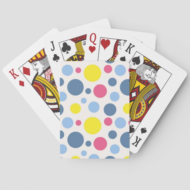 Polka dot pattern playing cards (Back)