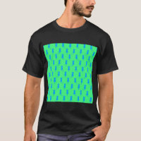 Polka Dot Pattern Pop Art Cat In Blue and Lime