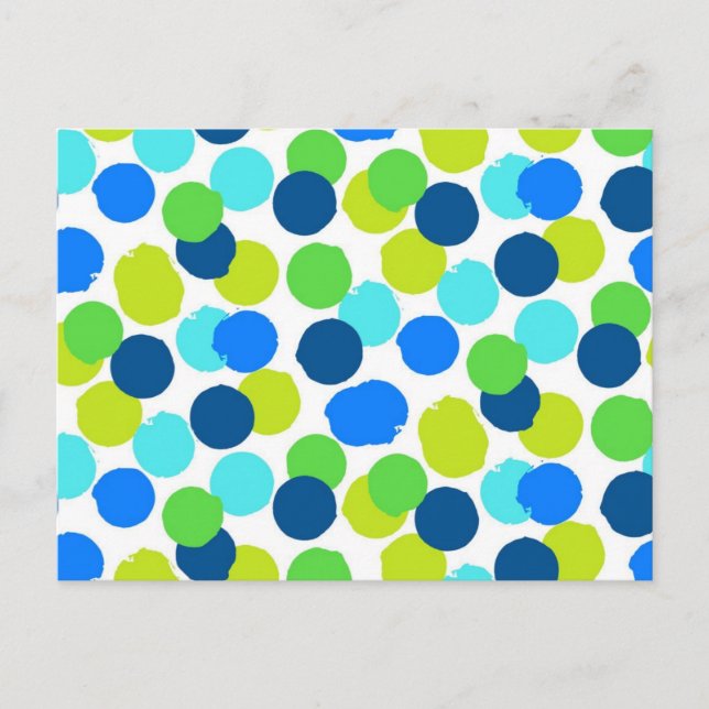 Polka dot pattern postcard (Front)