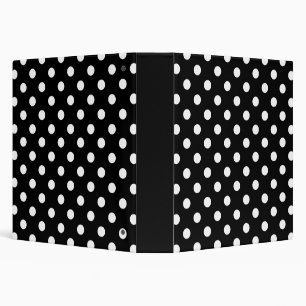 Polka Dot Pattern Print 3 Ring Binder