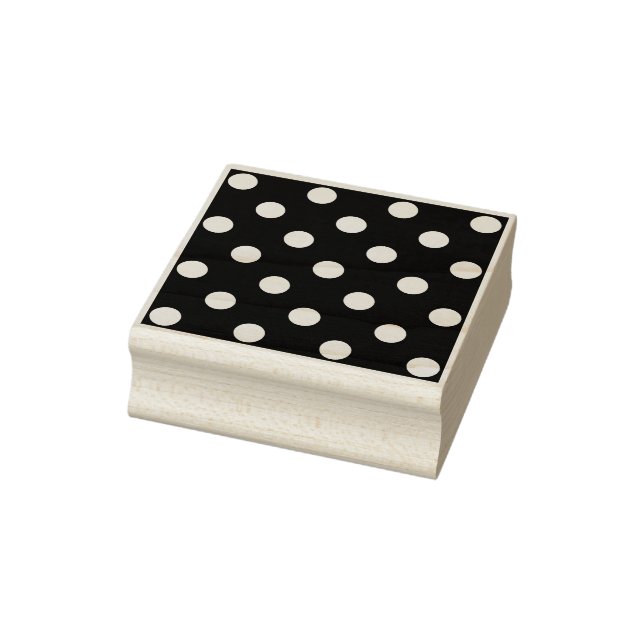 Polka Dot Pattern Print Rubber Stamp (Stamp)