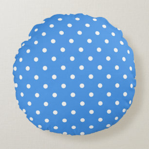 Polka dot pattern round pillow