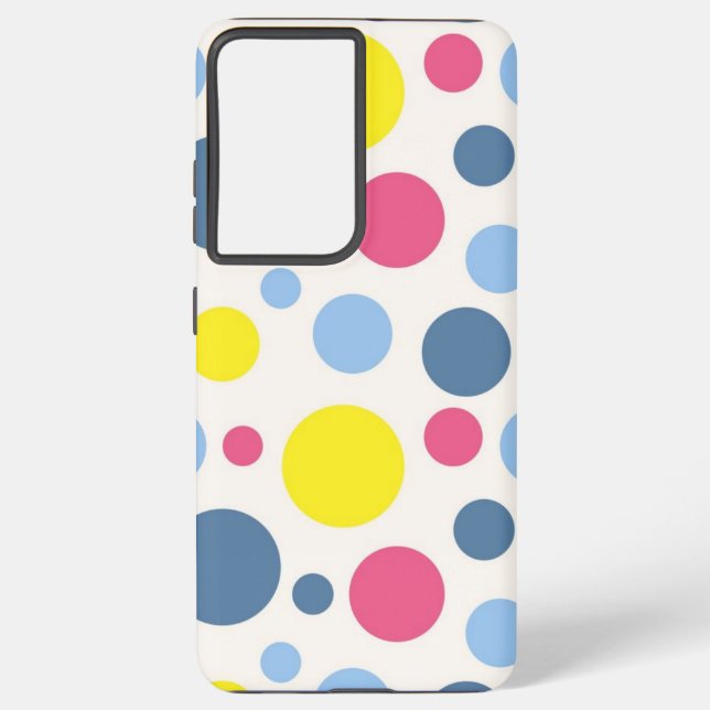 Polka dot pattern samsung galaxy s21 ultra case (Back)