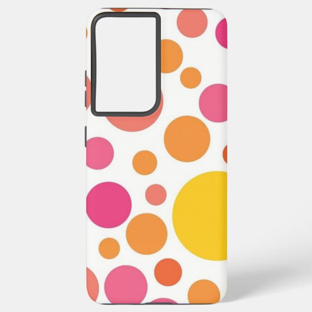 Polka dot pattern samsung galaxy s21 ultra case (Back)